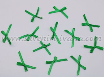 Зелени панделки за декорация, 24 броя в пакет