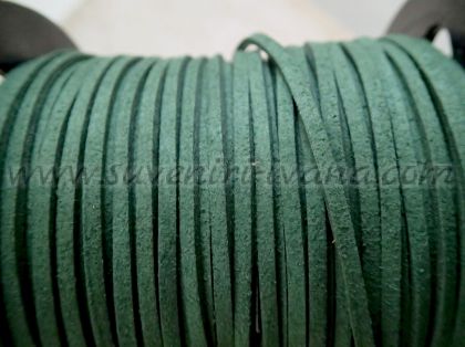 Шнур велурен зелен 3,0 х 1,0 мм.