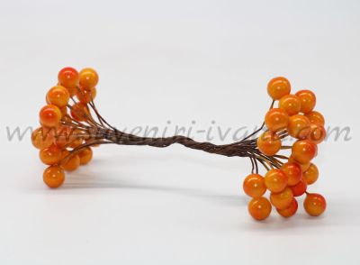 Снопче тичинки за декорация с гланцово покритие, оранжеви