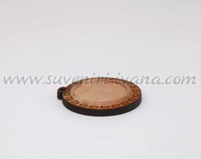 кръгла дървена основа за медальони и колиета 3.9 см