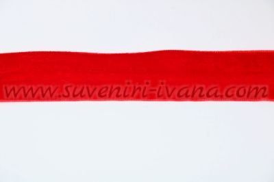 червена кадифена лента за декорация ширина 25 мм