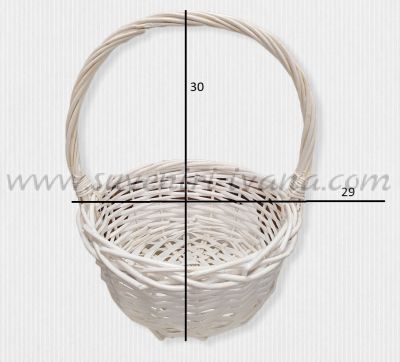 плетена ратанова кошница с дръжка за декорация