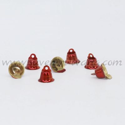 червени метални камбанки за декорация 13х15 мм