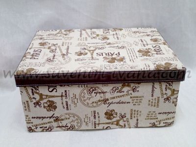 Кутия за подаръци от картон с текстилно покритие 39,5х29,5х17,5 см