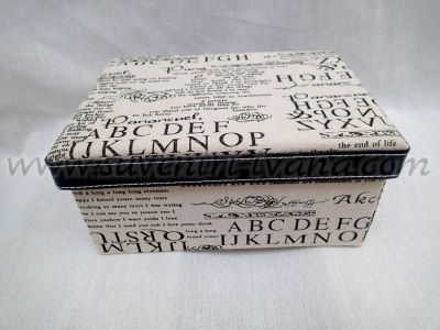 Кутия от картон с текстилно покритие 25,0 х 18,0 х 11,5 см