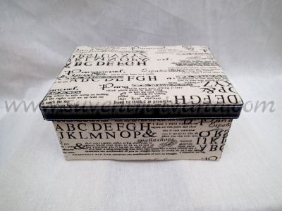 Кутия от картон с текстилно покритие 28,0 х 20,0 х 13,0 см