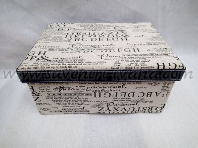 Кутия от картон с текстилно покритие 30,5 х 22,5 х 14,0 см