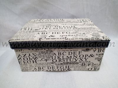 Кутия от картон с текстилно покритие 33,5 х 25,0 х 15,0 см