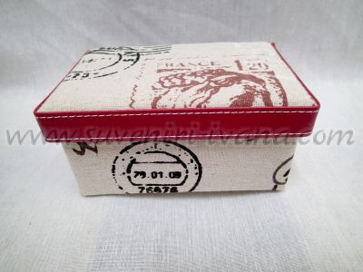Кутия от картон с покритие от ленено-памучен плат 16,5 х 11 х 8 см