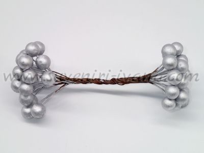 Снопче тичинки за декорация, цвят сребро