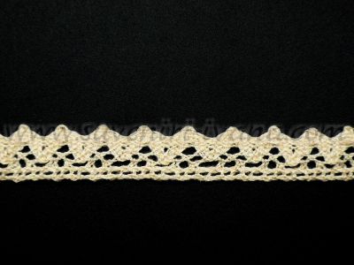 Памучна дантела, ширина 1,5 см. цвят антично бяло