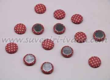 Текстилни копчета за декорация с метална основа, модел едно