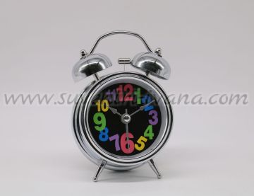 метален часовник с будилник