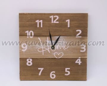 Дървен часовник за стена 'Home'