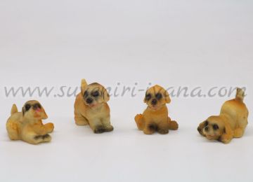 Декоративни фигурки кученца от полирезин