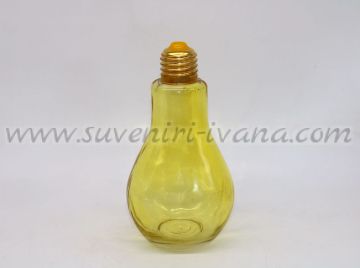 Жълта декоративна електрическа крушка с капачка на винт