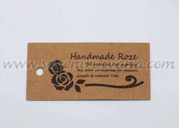 Винтидж картонен етикет/таг рози