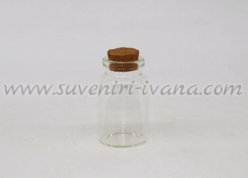 Стъклено шишенце с коркова тапа 5,0 х 2,8 см.