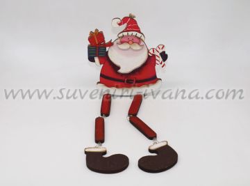 Коледна декорация-дървен дядо Коледа, модел две