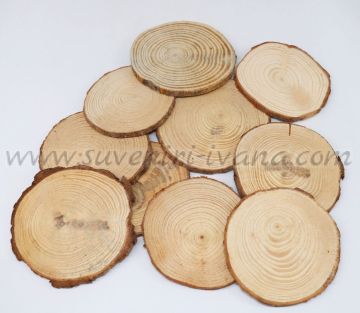 кръгли дървени шайби за декорация