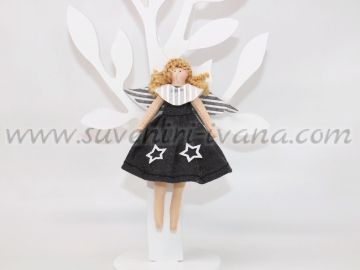 Декоративно ангелче от текстил, модел четири