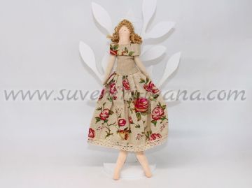 Декоративно ангелче от текстил, модел осем