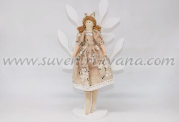 Декоративно ангелче от текстил, модел шест