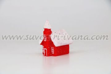 декоративна коледна къщичка от полимерна смола