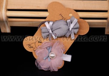 комплект шнолка и ластик за коса бонбон и роза