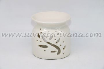 Бяла керамична арома лампа