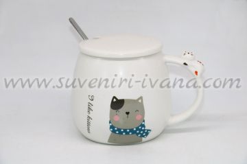 Керамична чаша с коте 'I like kittens'