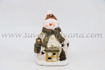 фигурка светещ снежен човек за декорация