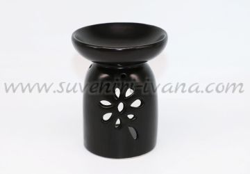 черна керамична арома лампа за освежаване на въздуха