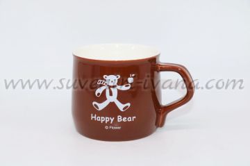 чаша канче с мече и надпис Happy bear