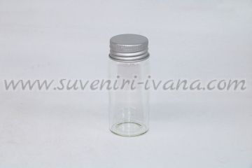 Стъклено шишенце с метална тапа 7,0 х 2,8 см