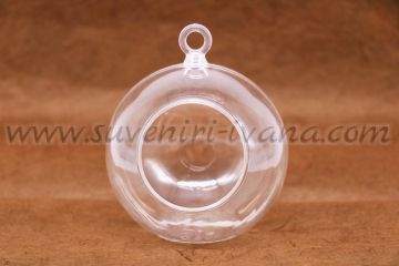 Пластмасова топка за декорация с отвор, малка