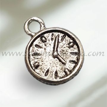 Винтидж елемент часовник 1,2 см, цвят сребро