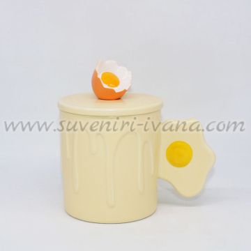Забавна чаша за подарък с яйце, модел три