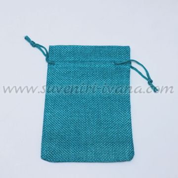 Синя кесийка, торбичка от зебло 10,0 х 14,0 см