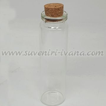 Стъклено шишенце с коркова тапа 8,0 х 2,0 см