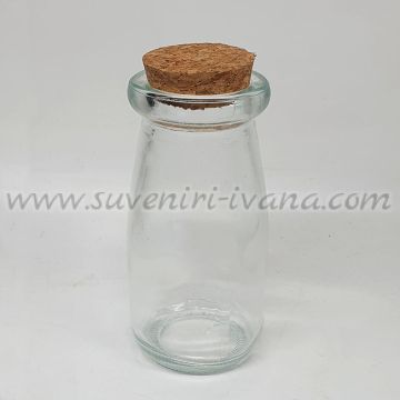 Стъклено шишенце с коркова тапа 9,5 х 4,5 см