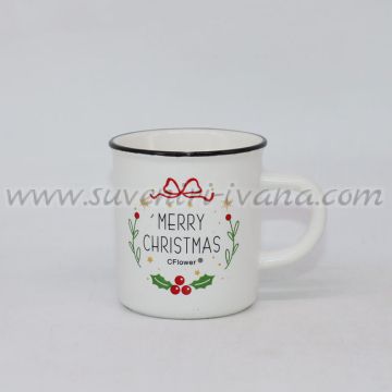 малка коледна чашка за кафе Merry Christmas