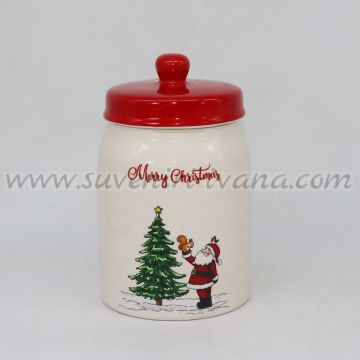 коледен буркан с капак 'Merry Christmas'