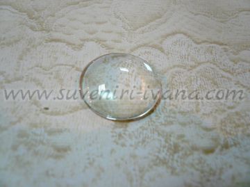 Стъклен кабошон за бижута кръг 20 мм