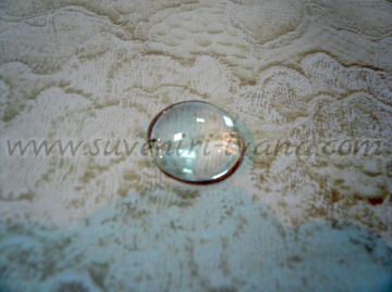 Стъклен кабошон за бижута кръг 16 мм