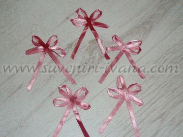 Панделки за декорация, розови, 24 броя в пакет