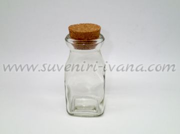 стъклено шишенце с коркова тапа