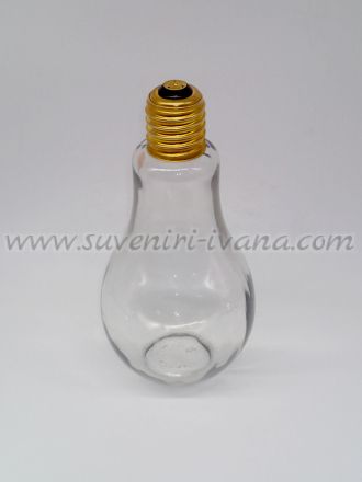 Стъклена бутилка с формата на електрическа крушка