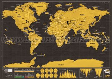 Скреч карта на света за пътешественици
