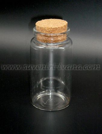 Стъклено шишенце с коркова тапа 9,0 х 3,5 см